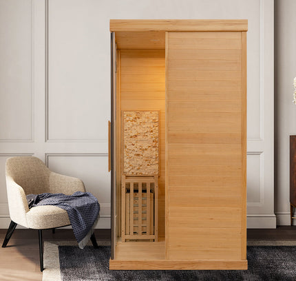 SAUNA EVOLUTION® Finnish Bath Home Sauna Indoor Steam Room Glass 03