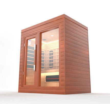 SAUNA EVOLUTION®  Indoor Full Spectrum Luxury Single-Layer Bench Cabin Sauna Luna - 2