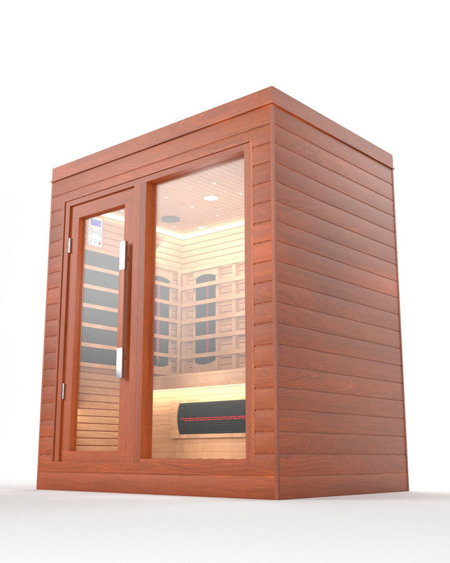 SAUNA EVOLUTION®  Indoor Full Spectrum Luxury Single-Layer Bench Cabin Sauna Luna - 2