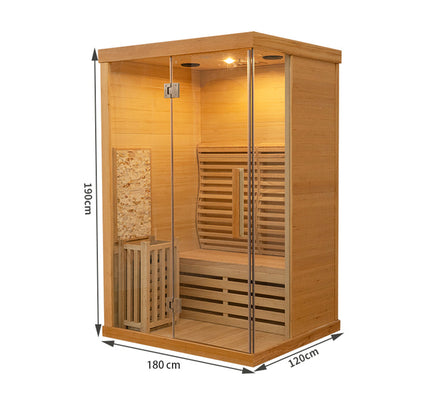 SAUNA EVOLUTION® Finnish Bath Home Sauna Indoor Steam Room Glass 03