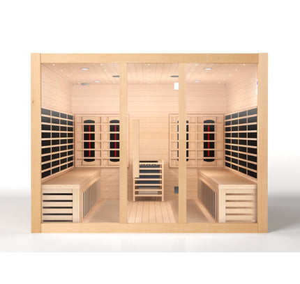 SAUNA EVOLUTION®  Big Size Canadian Solid Wood Infrared and Steam Hybrid Dual system 06