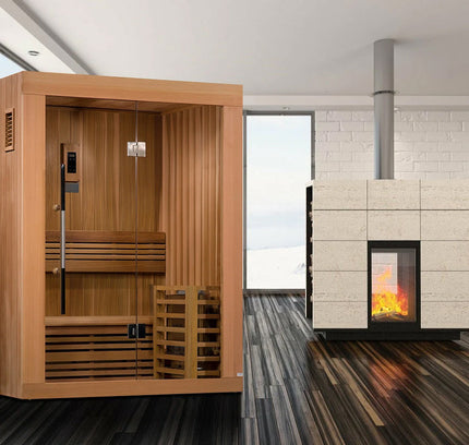 SAUNA EVOLUTION® 2 Person Traditional Steam Sauna Modern Relax