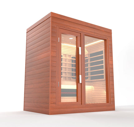 SAUNA EVOLUTION®  Indoor Full Spectrum Luxury Single-Layer Bench Cabin Sauna Luna - 2