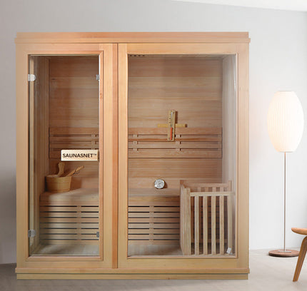 SAUNA EVOLUTION®  Finland Traditional Indoor Wooden Sauna Glass 07