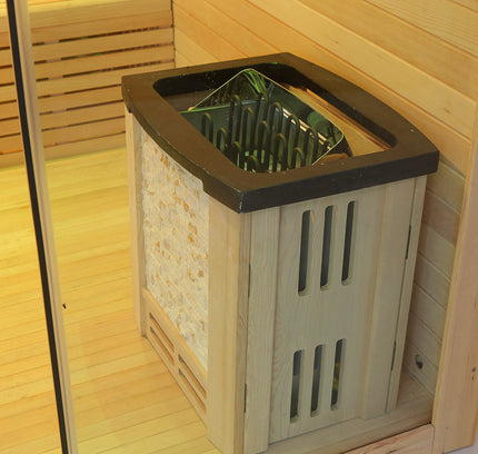 SAUNA EVOLUTION® Include Therapy Wood Traditional Steam Sauna Modern Relax 7