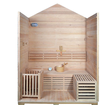 SAUNA EVOLUTION®  6 Person Modern Outdoor Sauna Cabin 02