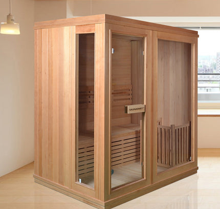 SAUNA EVOLUTION®  Finland Traditional Indoor Wooden Sauna Glass 07