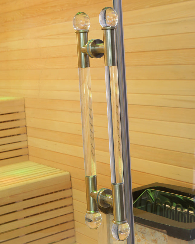 SAUNA EVOLUTION® Include Therapy Wood Traditional Steam Sauna Modern Relax 7