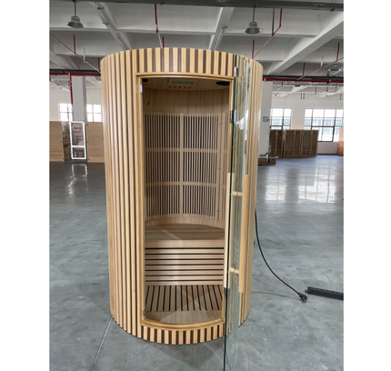 SAUNA EVOLUTION®  Hemlock Round Indoor Sauna Room Far Infrared 08