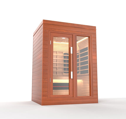 SAUNA EVOLUTION®  Indoor Full Spectrum Luxury Single-Layer Bench Cabin Sauna Luna - 2