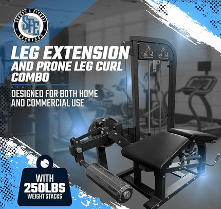 SFE Commercial Leg Extension Prone Leg Curl Combo w/250lb weight stack (New)