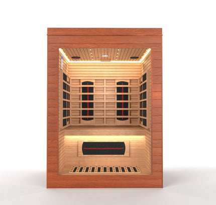 SAUNA EVOLUTION®  Indoor Full Spectrum Luxury Single-Layer Bench Cabin Sauna Luna - 2