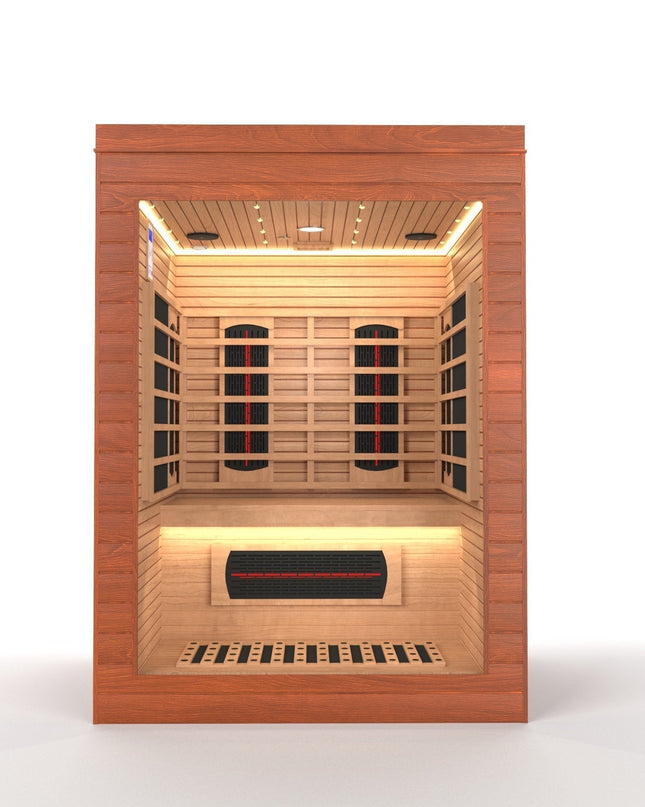 SAUNA EVOLUTION®  Indoor Full Spectrum Luxury Single-Layer Bench Cabin Sauna Luna - 2