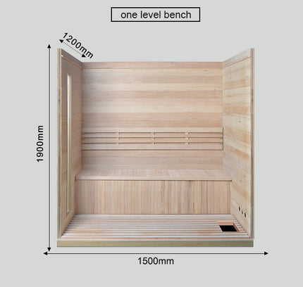 SAUNA EVOLUTION®  Finland Traditional Indoor Wooden Sauna Glass 07