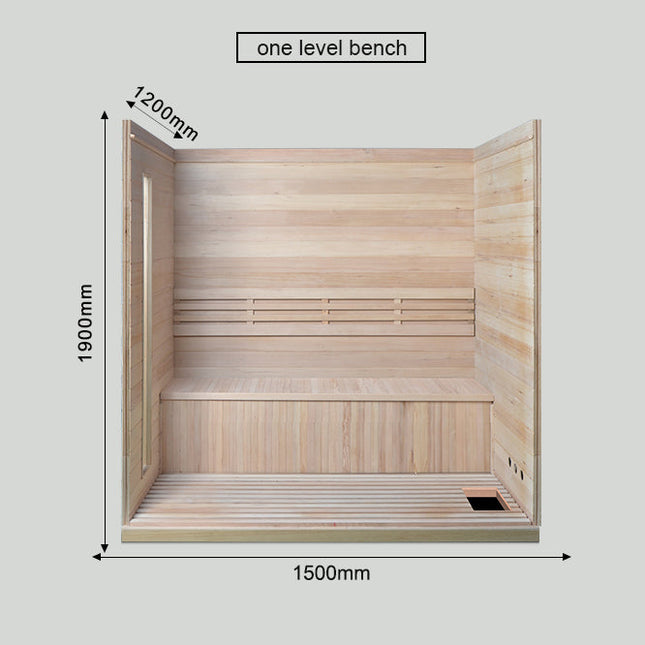 SAUNA EVOLUTION®  Finland Traditional Indoor Wooden Sauna Glass 07