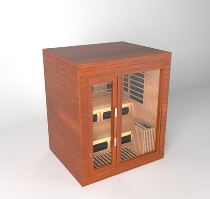 SAUNA EVOLUTION®  Indoor Dual-System Luxury Cabin Sauna Luna - 4
