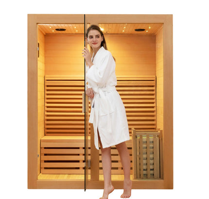 SAUNA EVOLUTION®  Canadian Indoor Ozone Saunas And Steam Room For SPA Center Glass 08