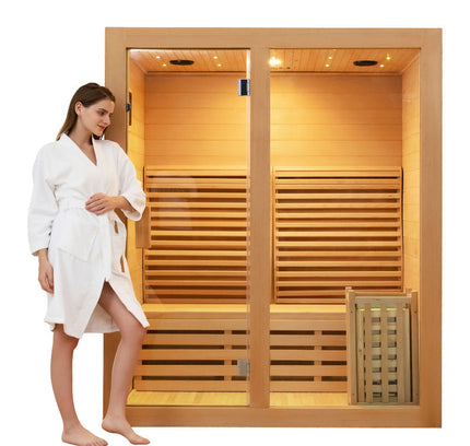 SAUNA EVOLUTION®  Canadian Indoor Ozone Saunas And Steam Room For SPA Center Glass 08