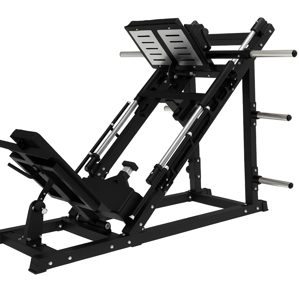 Black gym machine on a white background