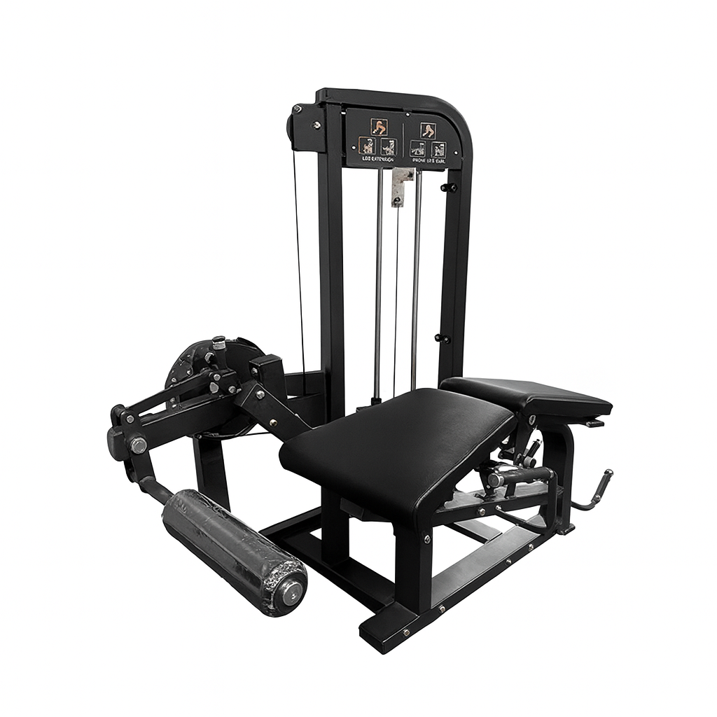 Black gym machine on a white background