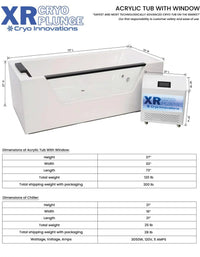 XR Cryo Plunge Acrylic Window w/ Super Chiller | Cryo Innovations