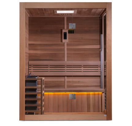 SAUNA EVOLUTION®  Indoor Modern Solid Wood Steam Sauna Glass 15