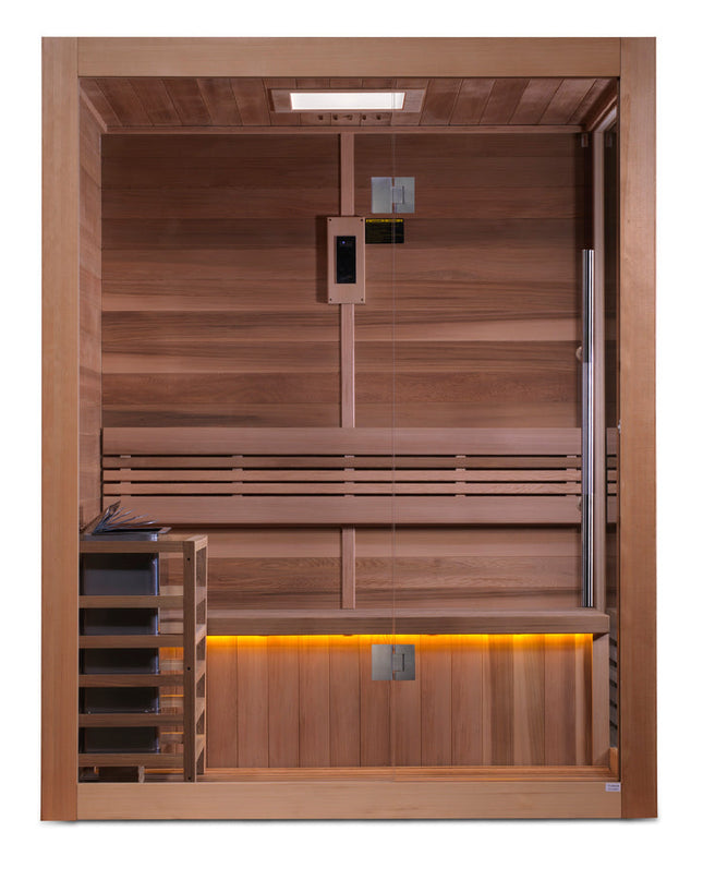 SAUNA EVOLUTION®  Indoor Modern Solid Wood Steam Sauna Glass 15