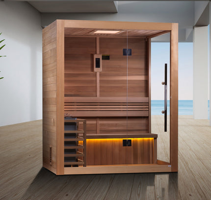 SAUNA EVOLUTION® 2-3 Person Traditional Steam Sauna Modern Relax 4