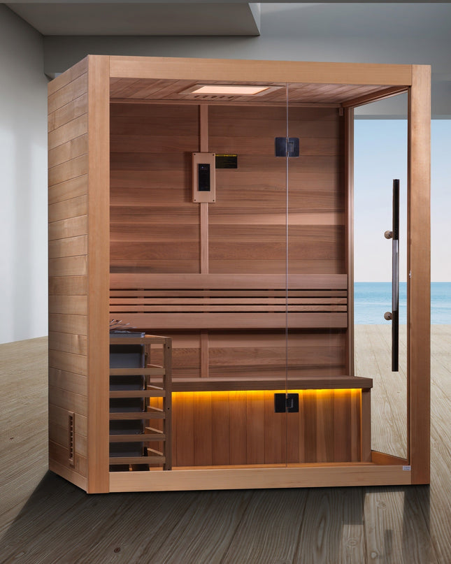 SAUNA EVOLUTION® 2-3 Person Traditional Steam Sauna Modern Relax 4