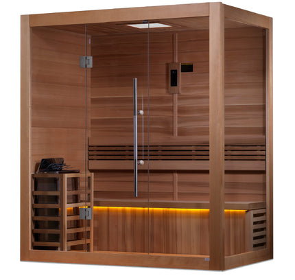 SAUNA EVOLUTION® 3 Person Traditional Steam Sauna Modern Relax 5