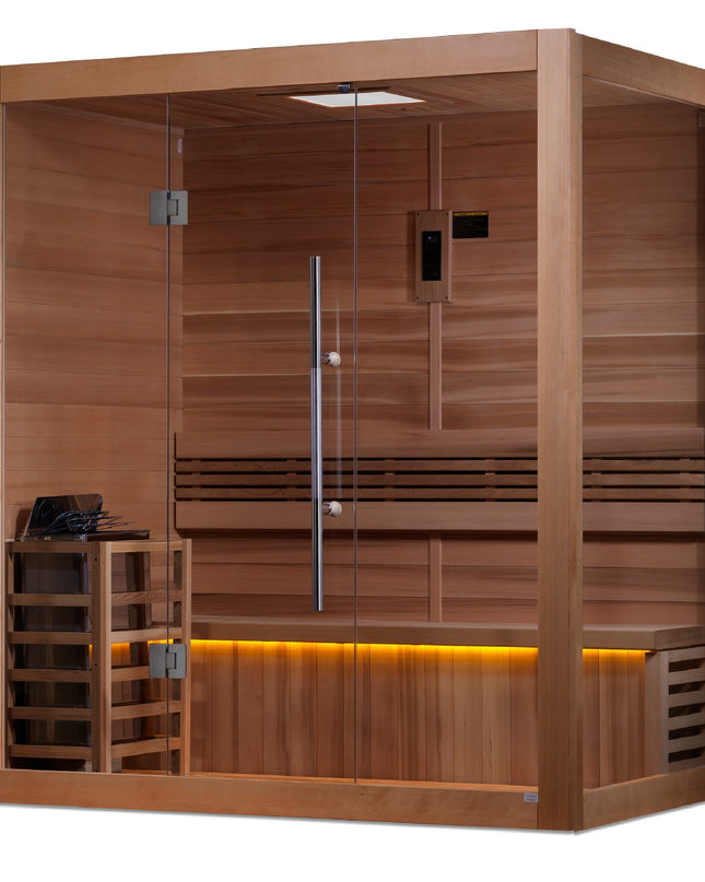 SAUNA EVOLUTION® 3 Person Traditional Steam Sauna Modern Relax 5