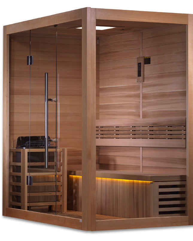 SAUNA EVOLUTION®  Indoor Modern Solid Wood Steam Sauna Glass 15