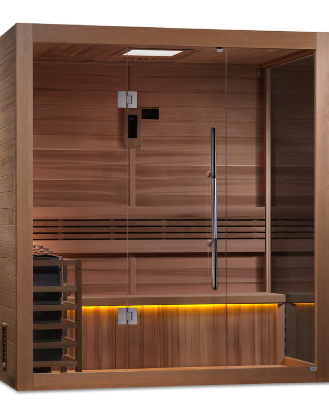 SAUNA EVOLUTION® 3 Person Traditional Steam Sauna Modern Relax 5