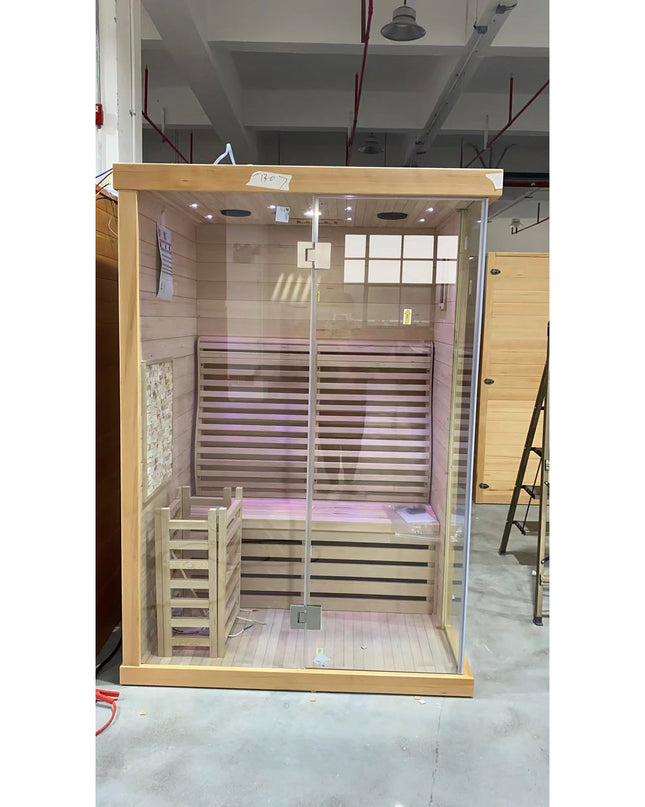 SAUNA EVOLUTION® Finnish Bath Home Sauna Indoor Steam Room Glass 03