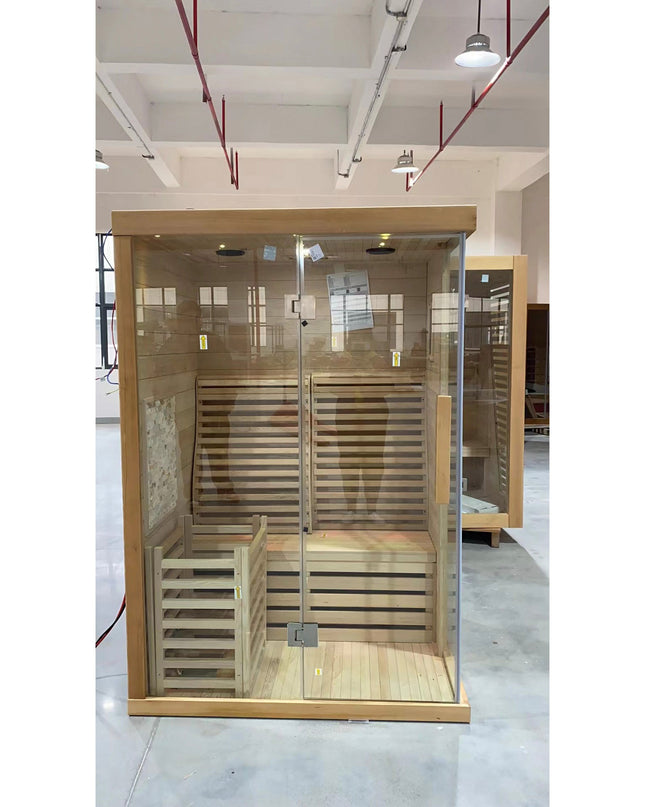 SAUNA EVOLUTION® Finnish Bath Home Sauna Indoor Steam Room Glass 03