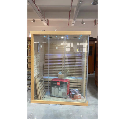 SAUNA EVOLUTION® Finnish Bath Home Sauna Indoor Steam Room Glass 03