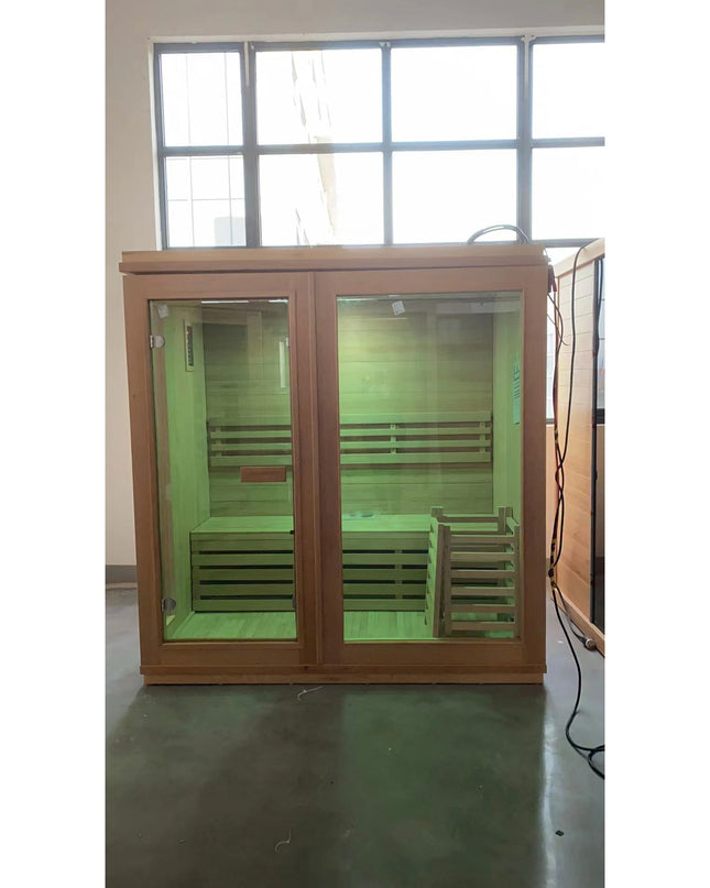 SAUNA EVOLUTION®  Finland Traditional Indoor Wooden Sauna Glass 07