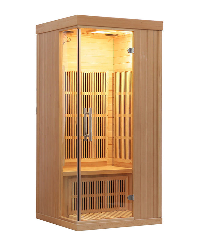SAUNA EVOLUTION®  Indoor Carbon Heaters Glass Door Sauna Room Far Infrared 09
