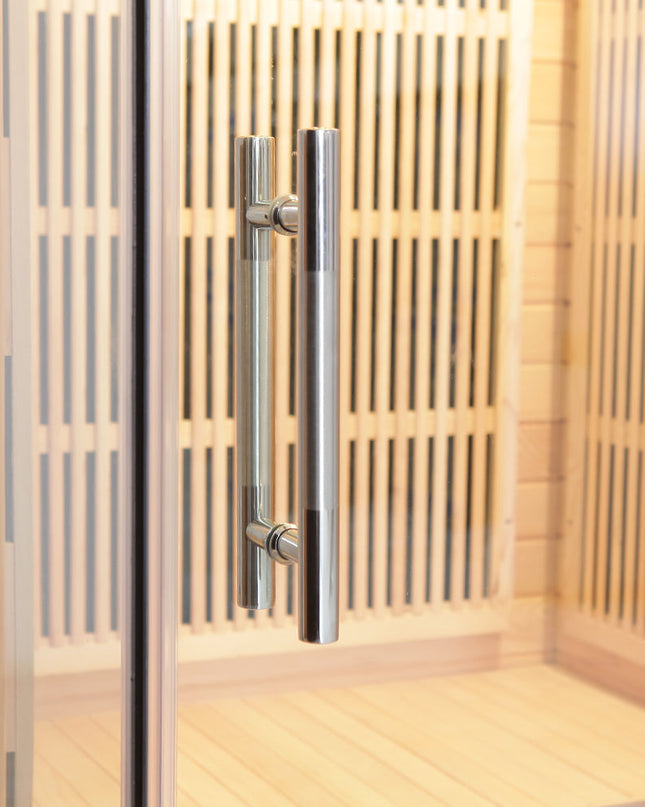 SAUNA EVOLUTION®  Indoor Carbon Heaters Glass Door Sauna Room Far Infrared 09