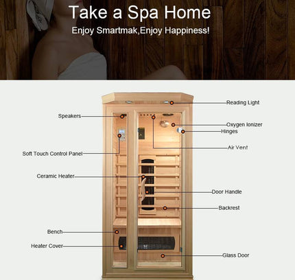 SAUNA EVOLUTION®  Indoor Wooden Dry Cabin Customized Sauna Room Far Infrared 04