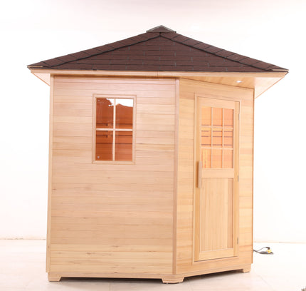 SAUNA EVOLUTION®  Outdoor Wood Steam Sauna（5-6 Person）Cabin 04