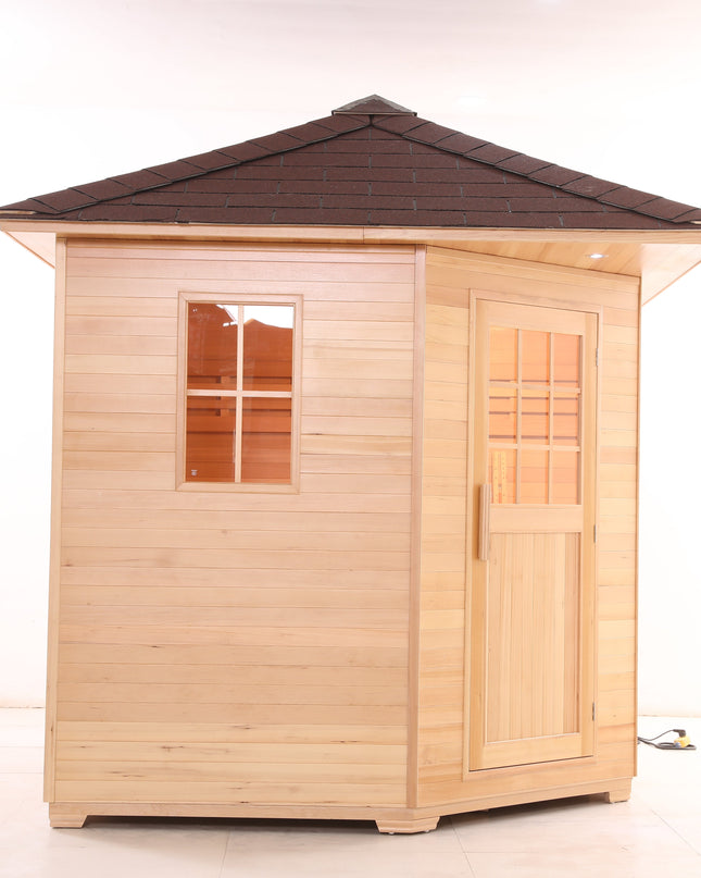 SAUNA EVOLUTION®  Outdoor Wood Steam Sauna（5-6 Person）Cabin 04