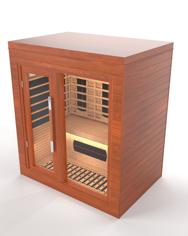 SAUNA EVOLUTION®  Indoor Full Spectrum Luxury Single-Layer Bench Cabin Sauna Luna - 2
