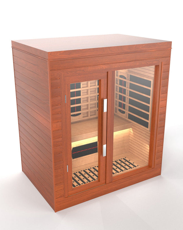 SAUNA EVOLUTION®  Indoor Full Spectrum Luxury Single-Layer Bench Cabin Sauna Luna - 2