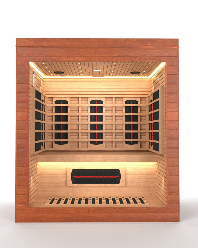 SAUNA EVOLUTION®  Indoor Full Spectrum Luxury Single-Layer Bench Cabin Sauna Luna - 2
