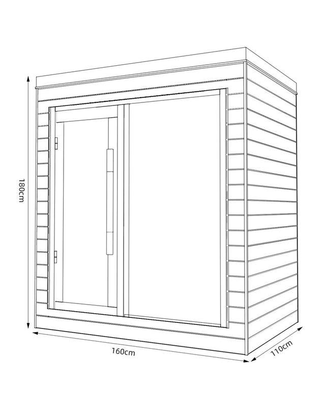 SAUNA EVOLUTION®  Indoor Full Spectrum Luxury Single-Layer Bench Cabin Sauna Luna - 2