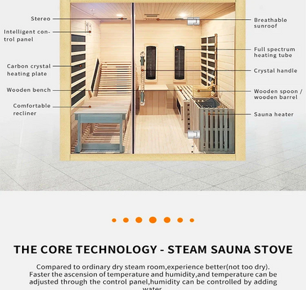 SAUNA EVOLUTION®  Indoor Steam and Far-infrared Sauna Dual System 01