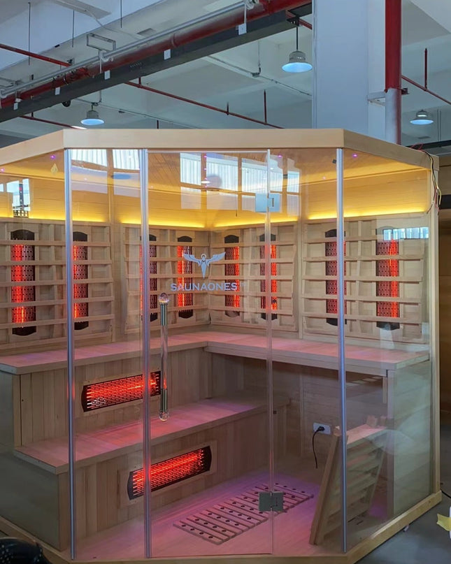 SAUNA EVOLUTION® 5-6 People Traditional Steam And Far Infrared Sauna Room Luxury 4