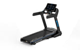 Treadmill with a digital display on a white background