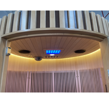 SAUNA EVOLUTION®  Hemlock Round Indoor Sauna Room Far Infrared 08